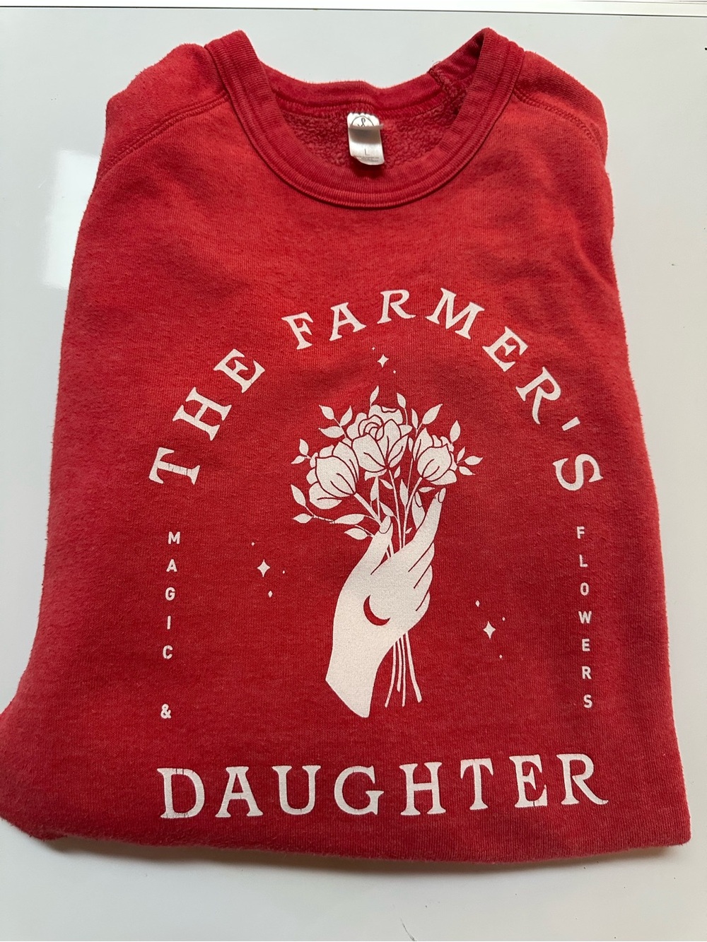 Alternative Apparel The Farmer's Daughter Red Botanical Graphic Sweatshirt L
